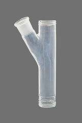 Recipiente de vidrio siliconizado con boquilla lateral (aprox. 0.2 l)