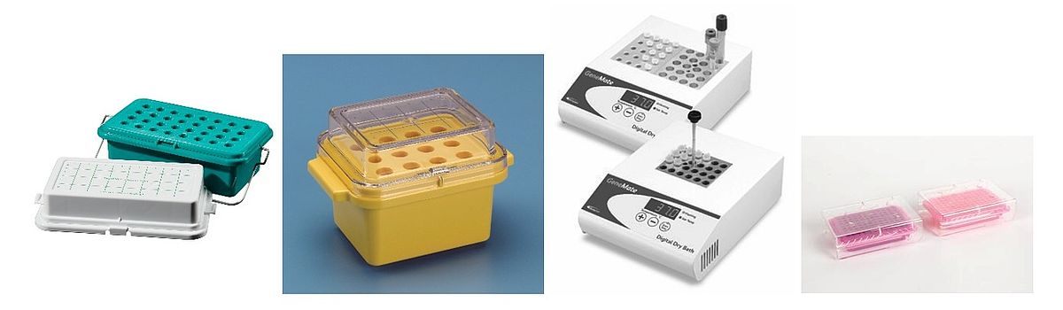 Example cold storage recipients for heat sensitive samples
