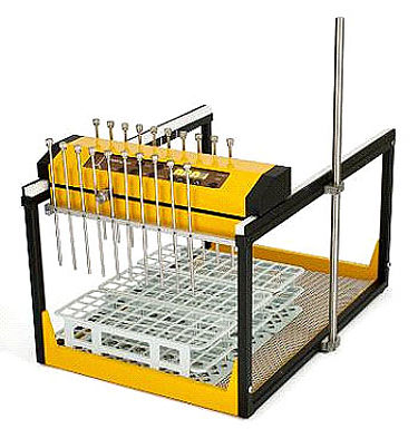 Single and multi-stream fraction collection or sampling into almost any type of rack or recipients