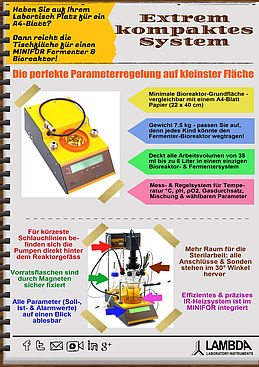 Äusserst kompaktes Bioreaktorsystem_LAMBDA MINIFOR Fermenter-Bioreaktor