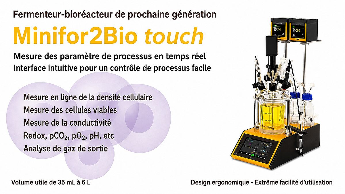 Minifor2Bio touch - Fermenteur-bioréacteur de prochaine génération