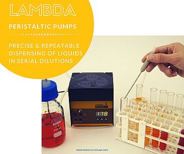 LAMBDA dosing pumps for quick and sterile serial dilutions