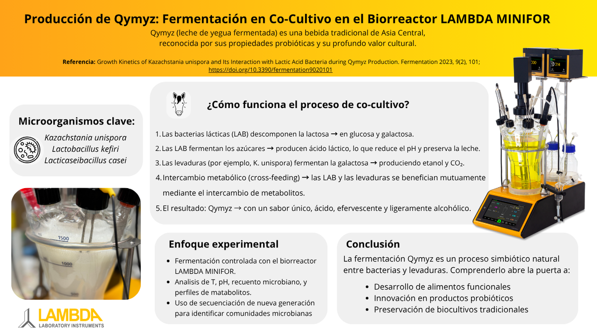 Producción de Qymyz: Fermentación en Co-Cultivo de Leche de Yegua en el Fermentador de Laboratorio LAMBDA MINIFOR