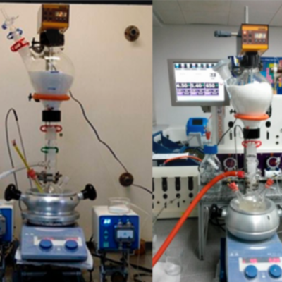 LAMBDA POWDER DOSER fixed to the reactor (CSTR)