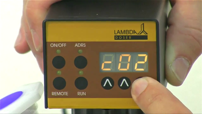 Programming "cycle" in the powder DOSER to run dosing profile infinitely