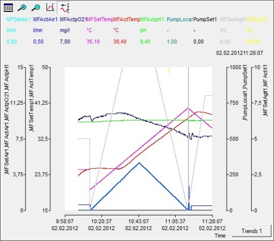 SIAM Realtime Diagramm für die Prozessdarstellung